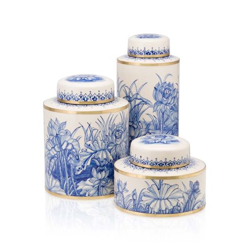 Ceramic Decorative Art Ginger Jar Royal Blue - Image 7