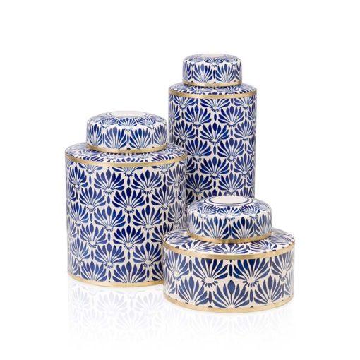 Ceramic Decorative Art Ginger Jar Royal Blue - Image 9