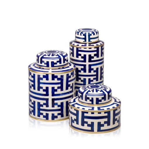Ceramic Decorative Art Ginger Jar Royal Blue - Image 5