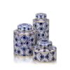 Ceramic Decorative Art Ginger Jar Royal Blue