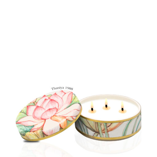 Ceramic Canister Cylinder Lotus