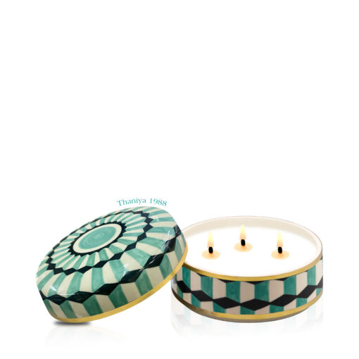 Ceramic Canister Cylinder Honey Comb