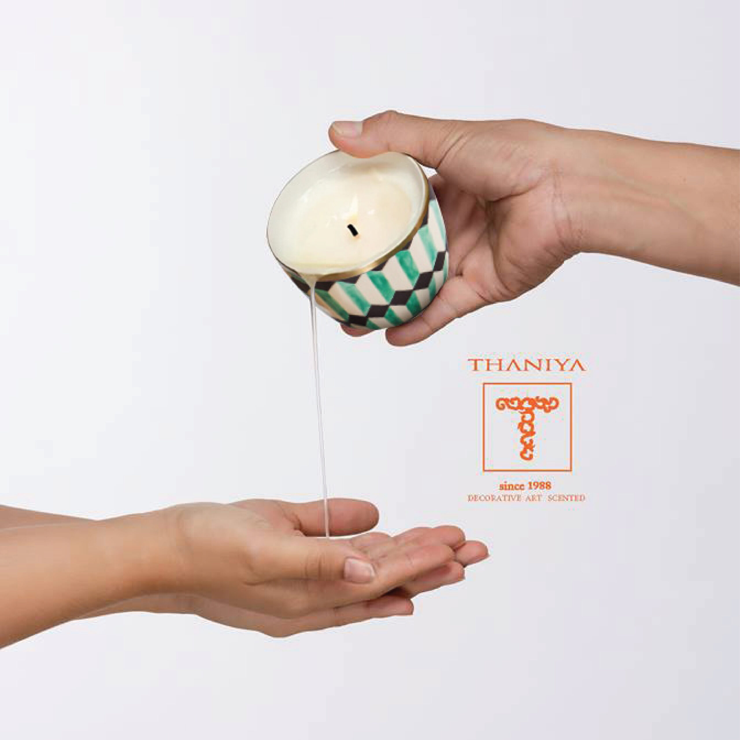 Ceramic Candle Tuay Honey Comb - Image 5