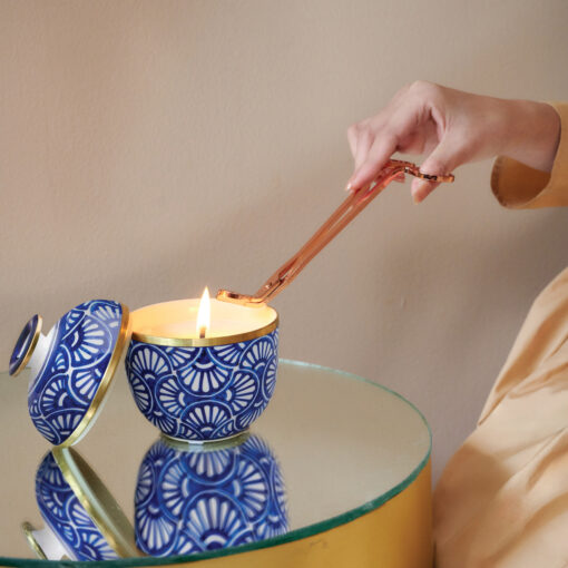 Ceramic Candle Tuay Art Deco Fan - Image 5