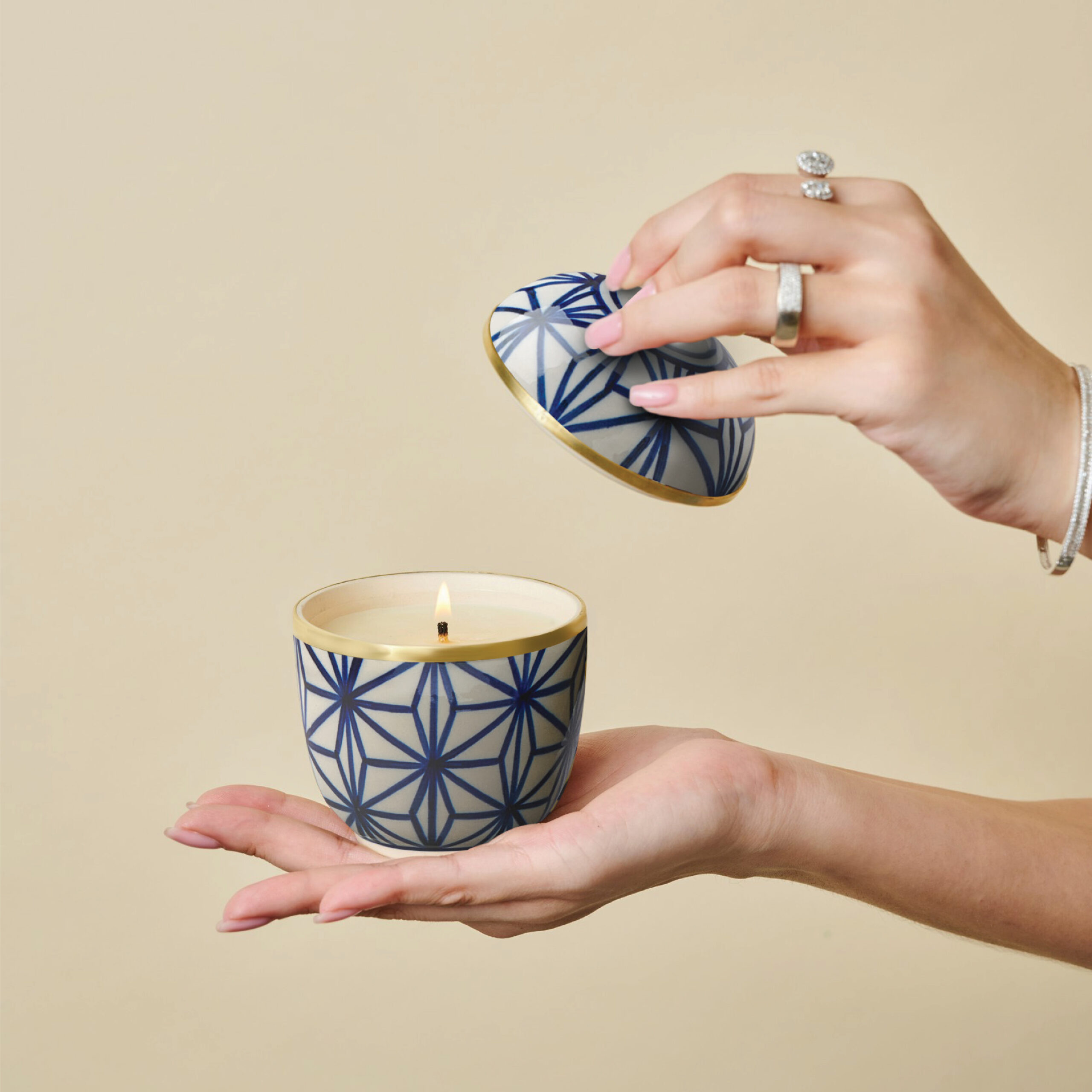 Ceramic Candle Tuay Blue star - Image 6