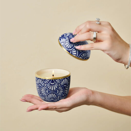 Ceramic Candle Tuay Art Deco Fan - Image 6