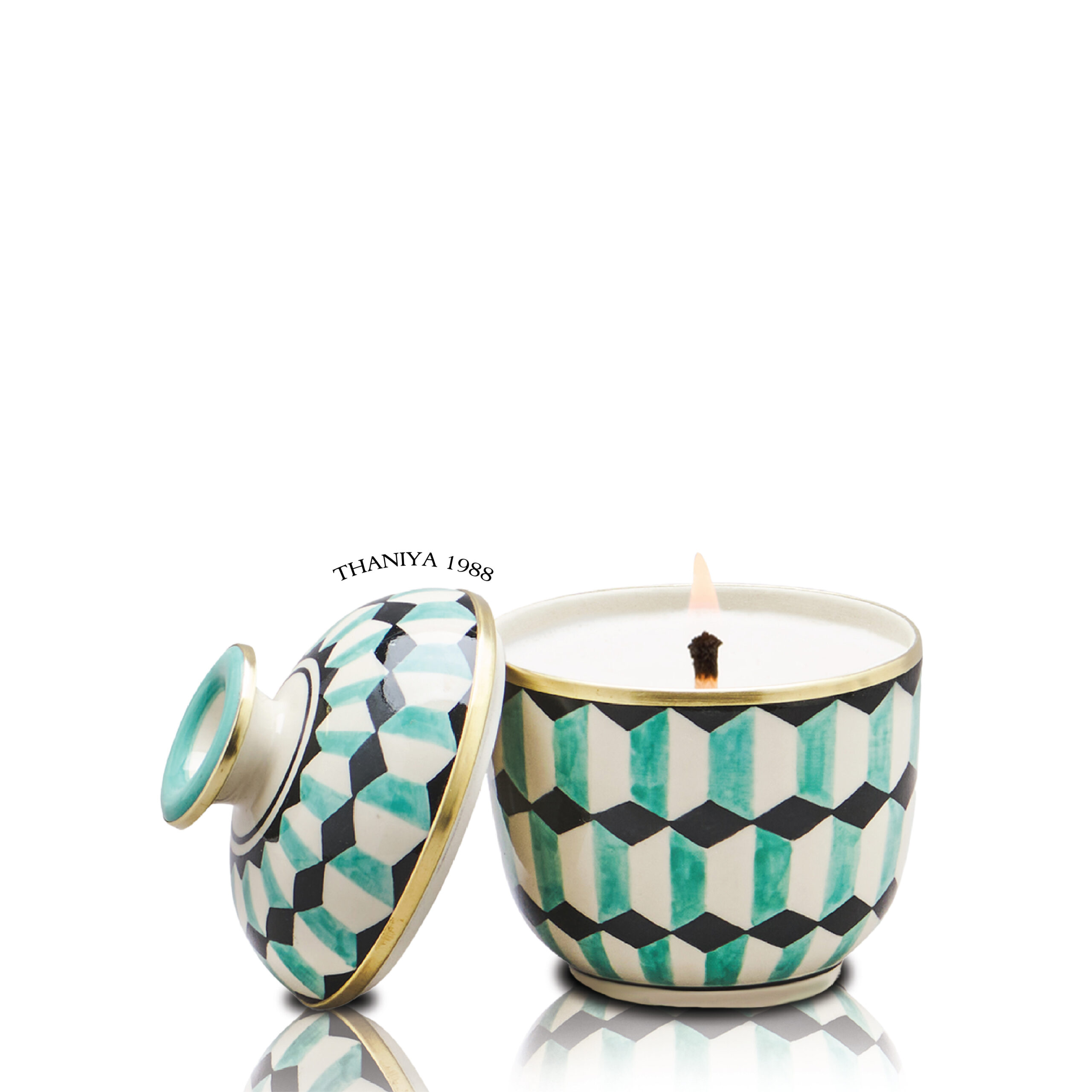 Ceramic Candle Tuay Honey Comb