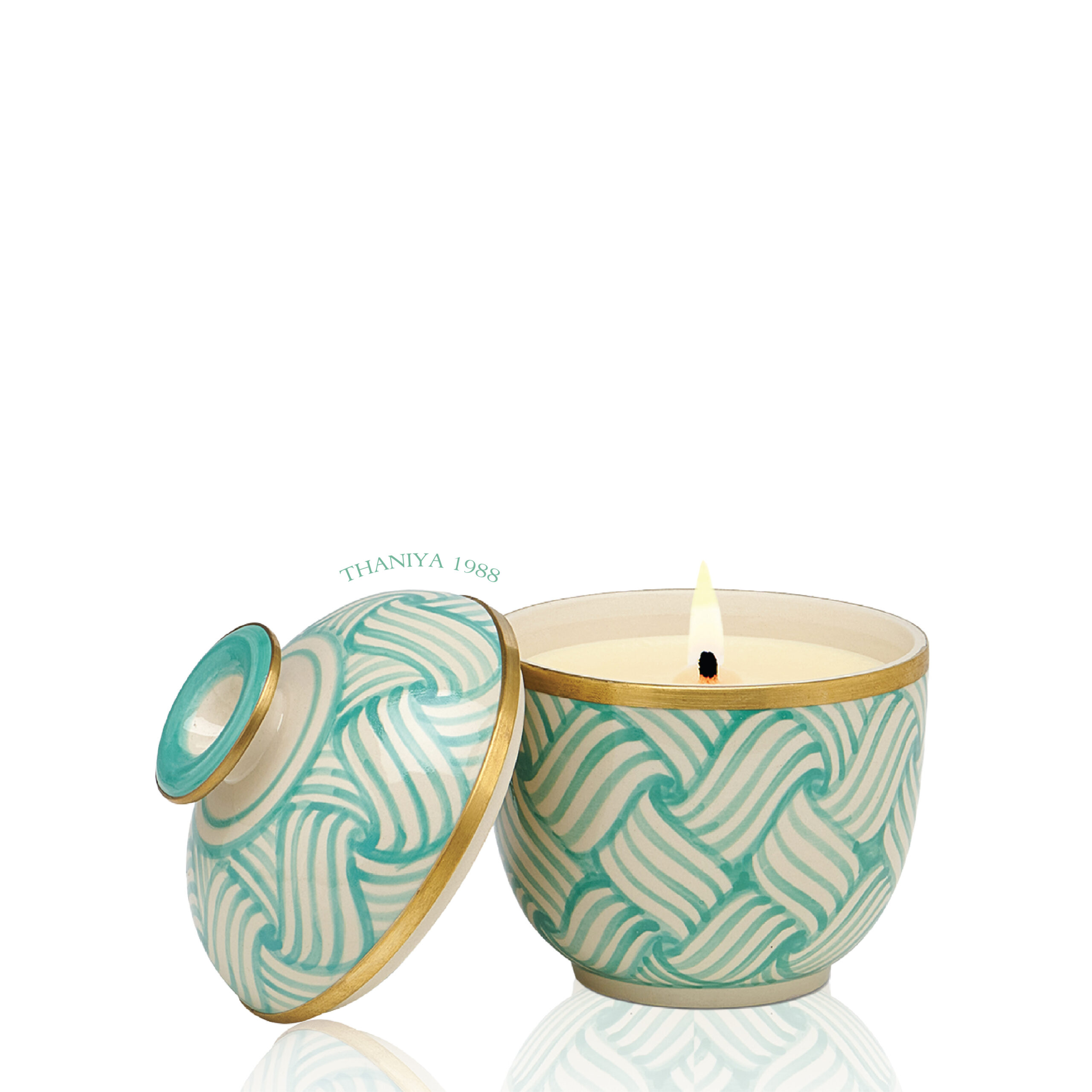 Ceramic Candle Tuay Green Infinity