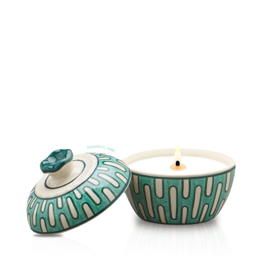 Ceramic Candle Kram Green Tube