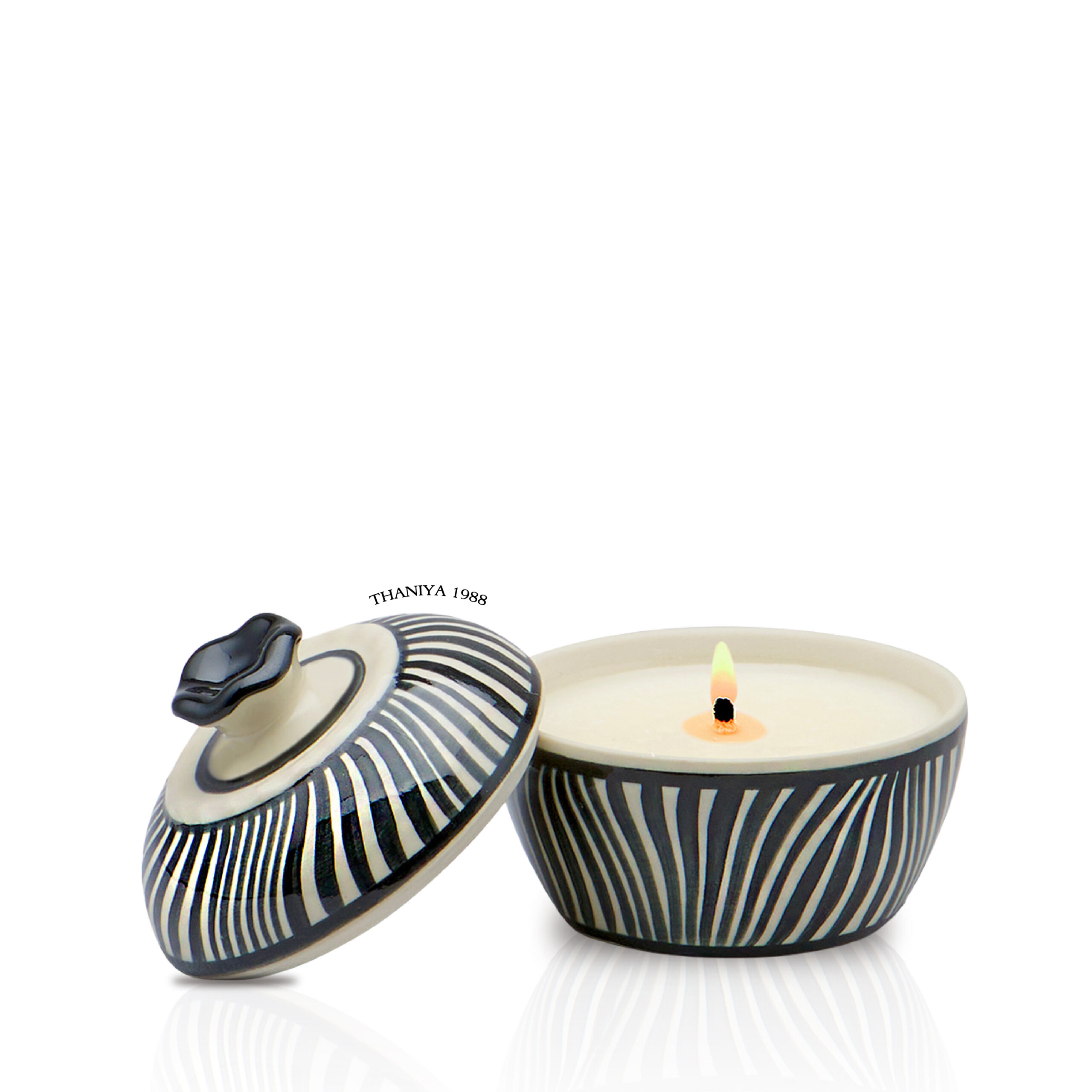 Ceramic Candle Kram Safari Zebra