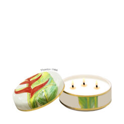 Ceramic Canister Cylinder Heliconia