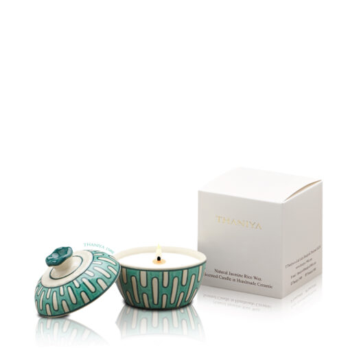 Ceramic Candle Kram Green Tube - Image 2