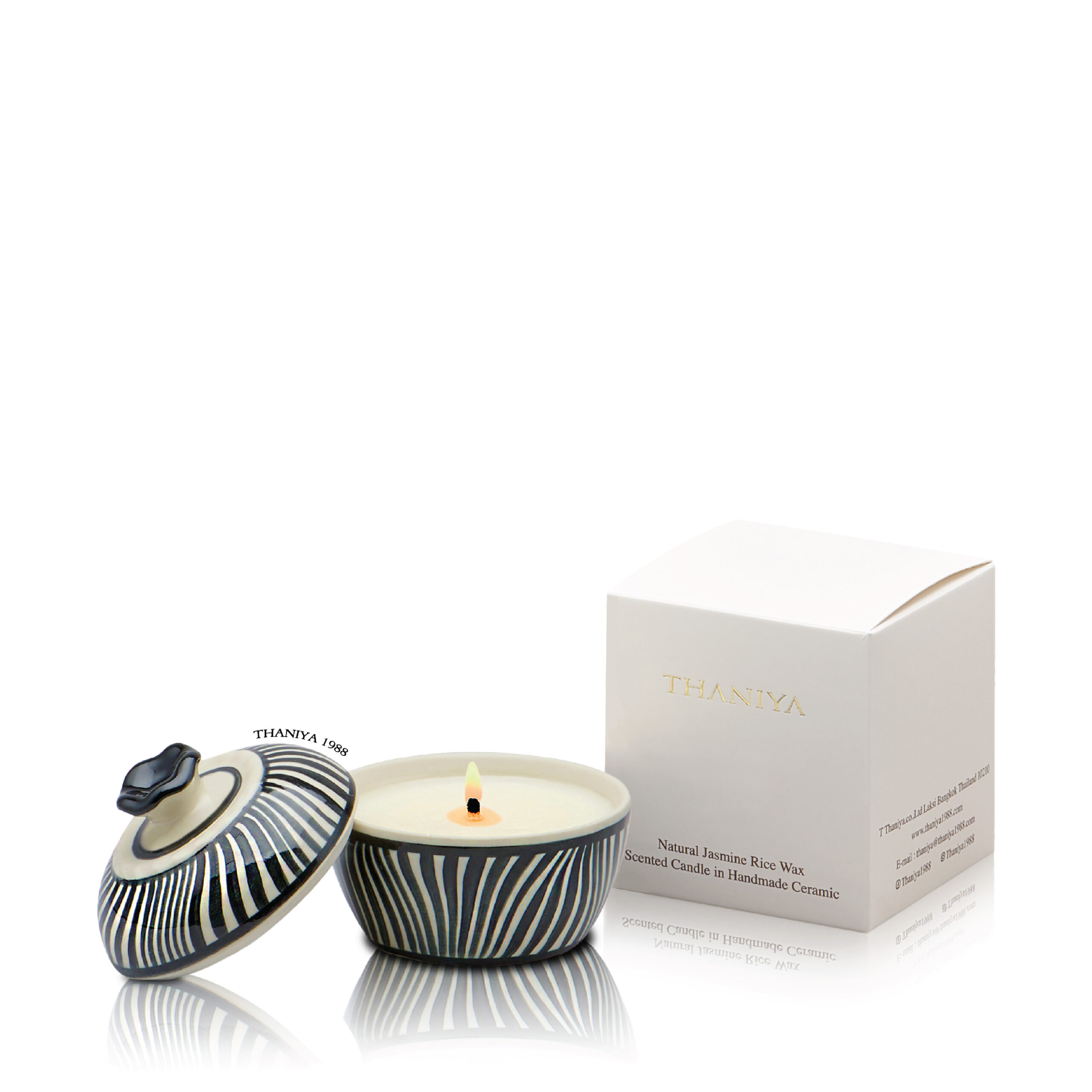 Ceramic Candle Kram Safari Zebra - Image 2