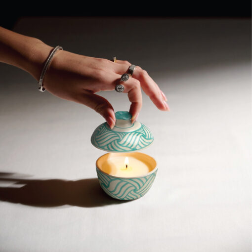 Ceramic Candle Kram Green Infinity - Image 3