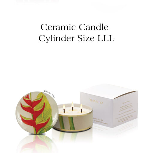 Ceramic Canister Cylinder Heliconia - Image 4