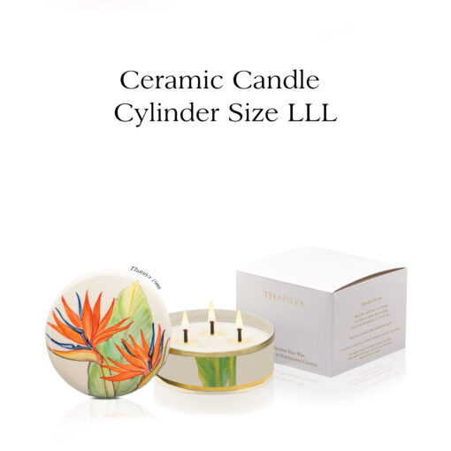 Ceramic Candle Cylinder Bird of Paradise - Image 4