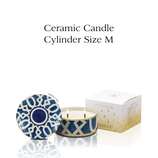 Ceramic Canister Cylinder Art Nouveau Glass - Image 3