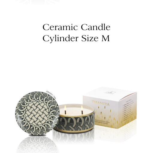 Ceramic Canister Cylinder Black Rasso - Image 3