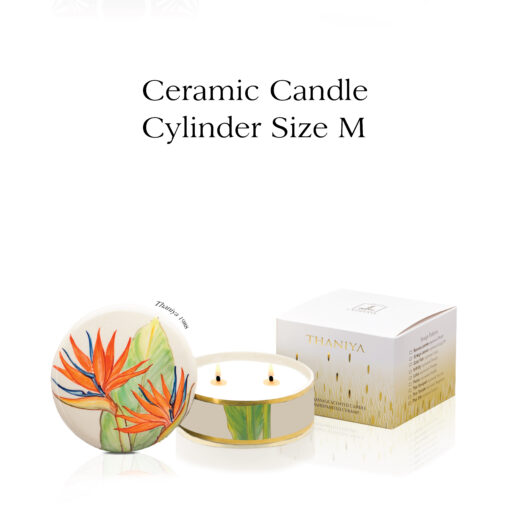 Ceramic Candle Cylinder Bird of Paradise - Image 3