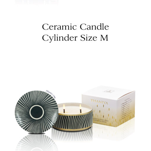 Ceramic Canister Cylinder Safari Zebra - Image 3