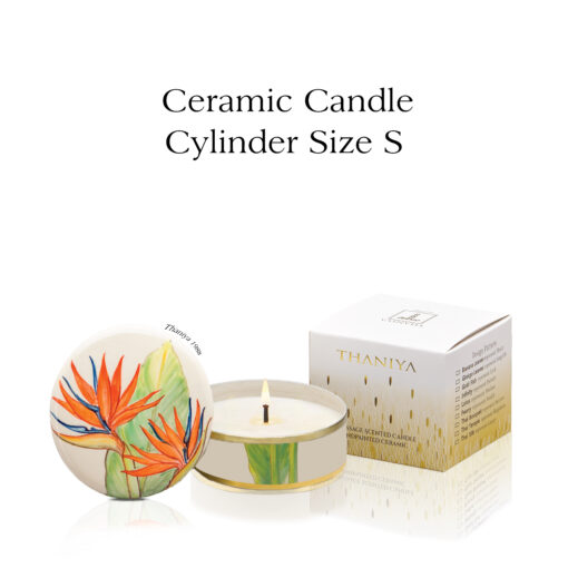 Ceramic Candle Cylinder Bird of Paradise - Image 2