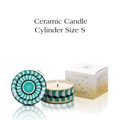 Ceramic Canister Cylinder Honey Comb - Image 2