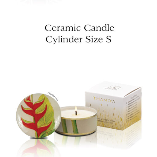 Ceramic Canister Cylinder Heliconia - Image 2