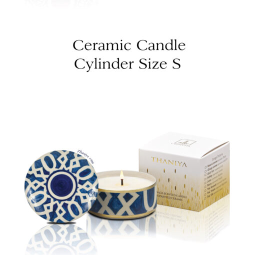 Ceramic Canister Cylinder Art Nouveau Glass - Image 2