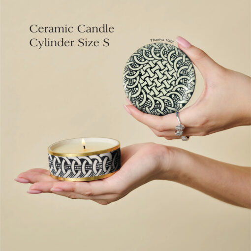 Ceramic Canister Cylinder Black Rasso - Image 5