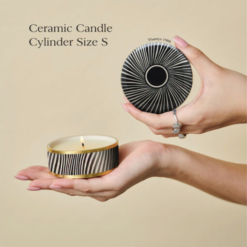 Ceramic Canister Cylinder Safari Zebra - Image 5