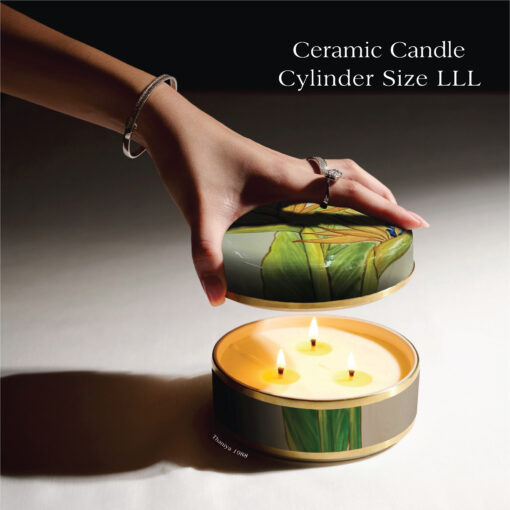 Ceramic Candle Cylinder Bird of Paradise - Image 10