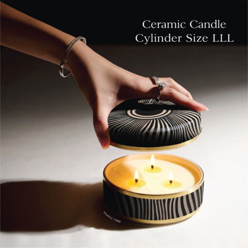 Ceramic Canister Cylinder Safari Zebra - Image 10