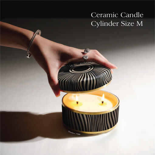 Ceramic Canister Cylinder Safari Zebra - Image 9