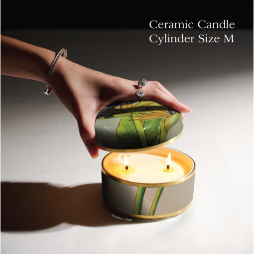 Ceramic Candle Cylinder Bird of Paradise - Image 9