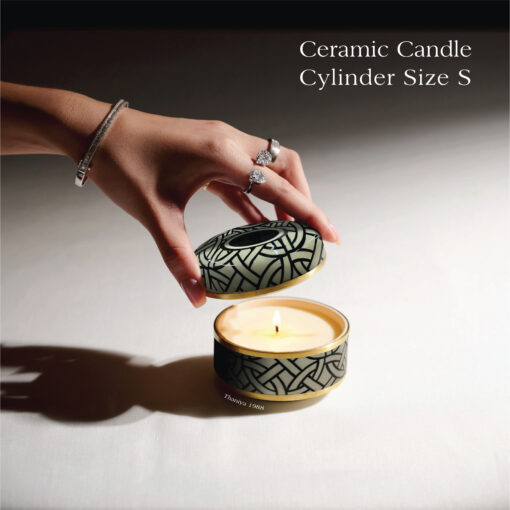 Ceramic Canister Cylinder Celtic Knot - Image 8