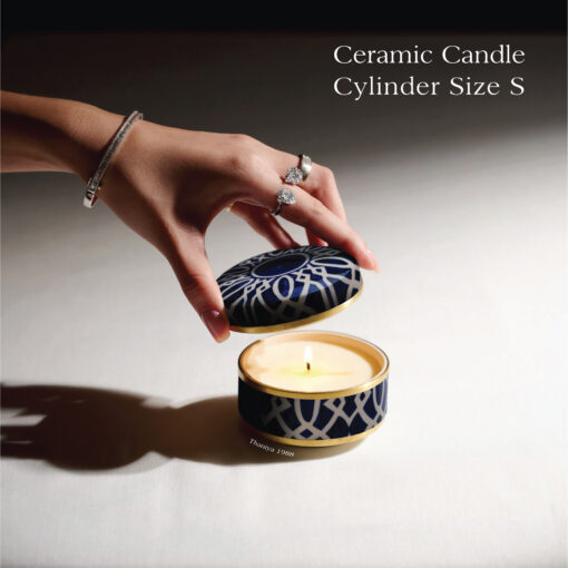 Ceramic Canister Cylinder Art Nouveau Glass - Image 8