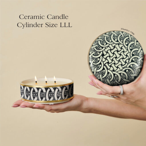 Ceramic Canister Cylinder Black Rasso - Image 7