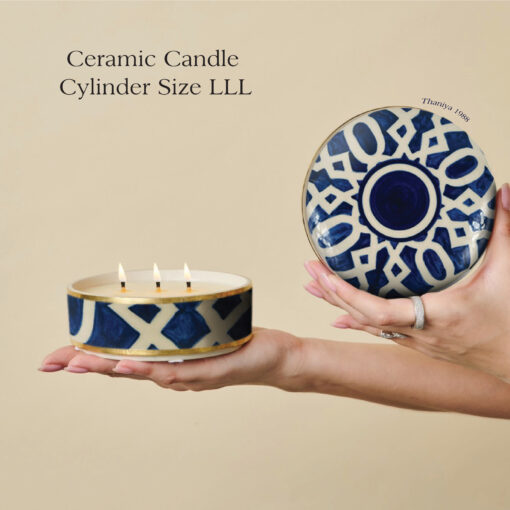 Ceramic Canister Cylinder Art Nouveau Glass - Image 7
