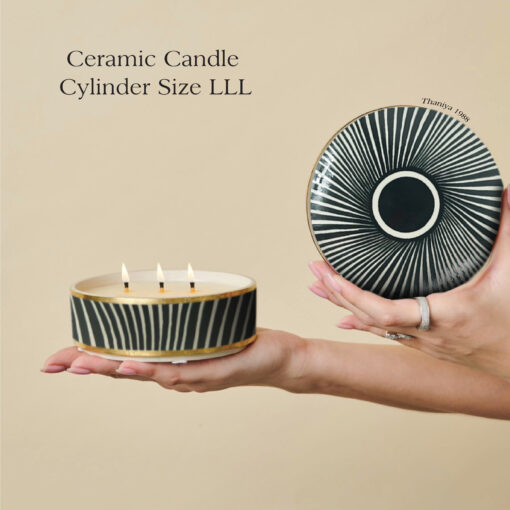 Ceramic Canister Cylinder Safari Zebra - Image 7