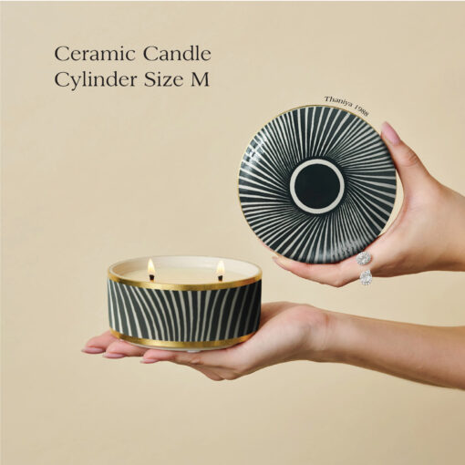 Ceramic Canister Cylinder Safari Zebra - Image 6