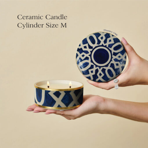Ceramic Canister Cylinder Art Nouveau Glass - Image 6