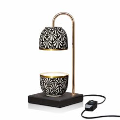 Black Candle Warmer Lamp Great Gatsby with Hand-Painted Ceramic – THANIYA 1988