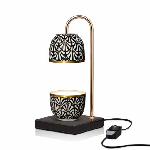 Black Candle Warmer Lamp Great Gatsby with Hand-Painted Ceramic – THANIYA 1988